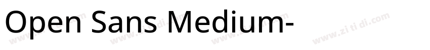 Open Sans Medium字体转换
